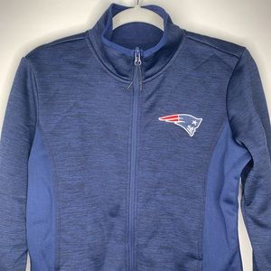 NFL blue patriots zip sweater